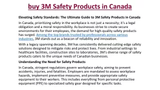 buy 3M Safety Products in Canada