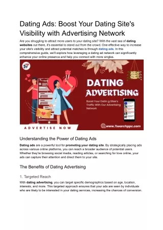 Dating Ads: Boost Your Dating Site's Visibility with Advertising Network