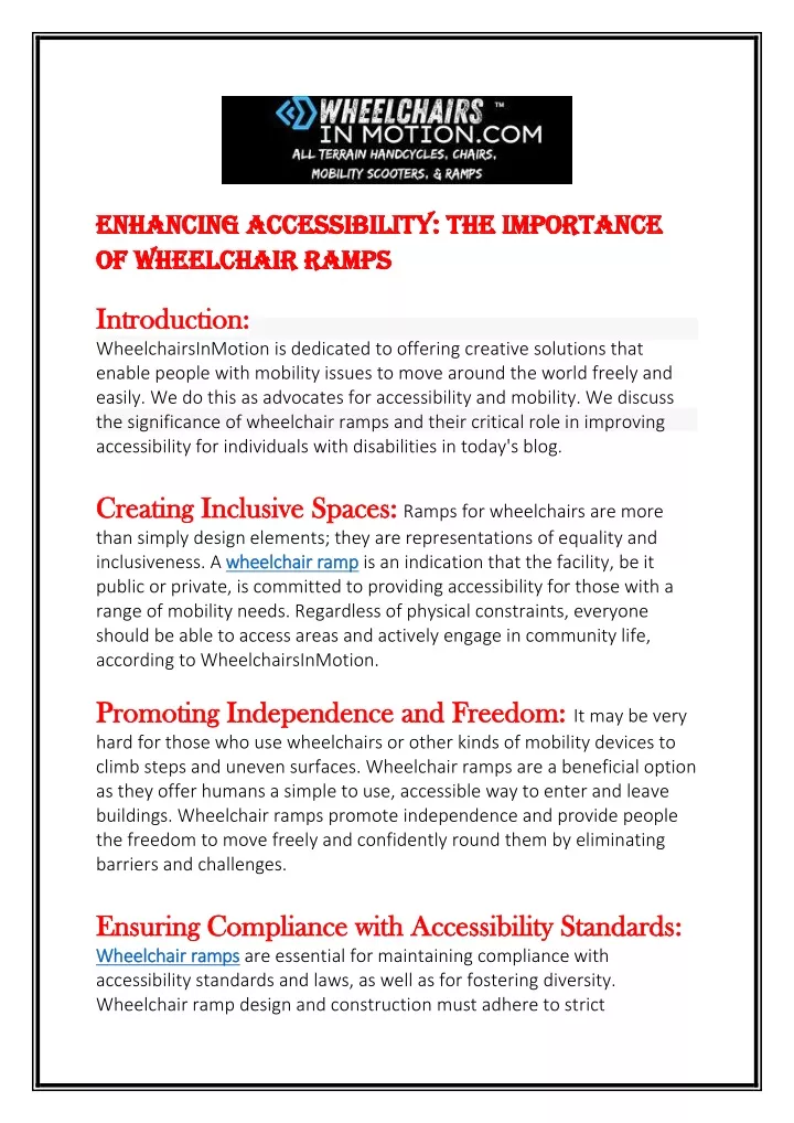 enhancing accessibility the importance enhancing