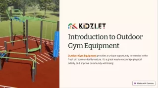 Introduction to Outdoor Gym Equipment