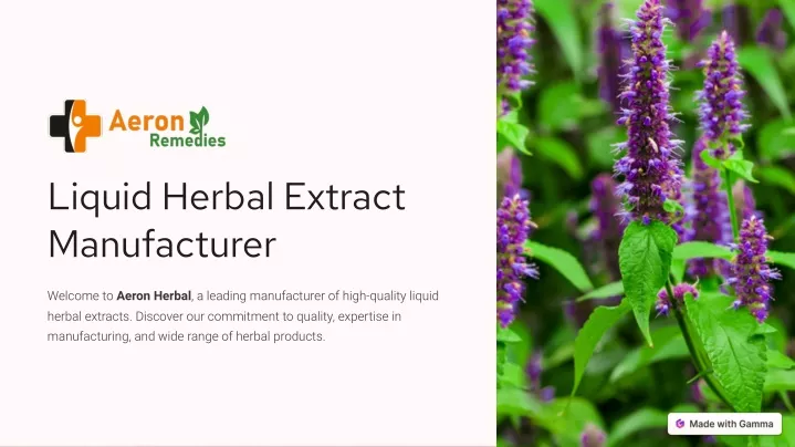 liquid herbal extract manufacturer