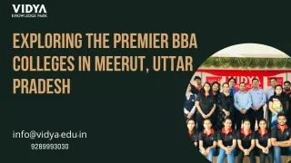 exploring the premier bba colleges in meerut