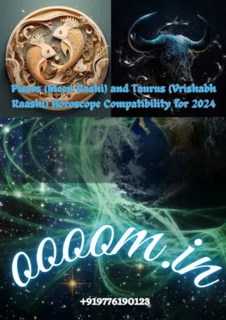 Pisces (Meen Rashi) and Taurus (Vrishabh Raashi) Horoscope Compatibility for 2024