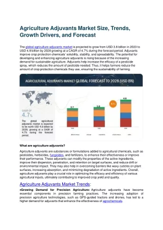 agriculture adjuvants market size trends growth