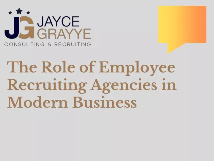 the role of employee recruiting agencies
