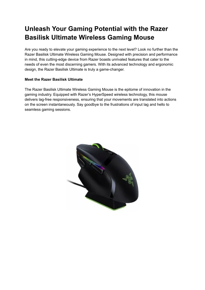 unleash your gaming potential with the razer
