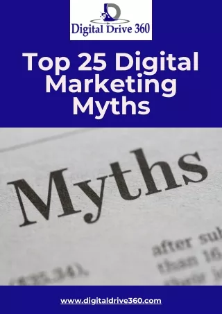 Top 25 Digital Marketing Myths