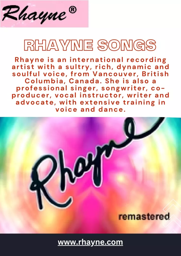 rhayne songs fitness producer vocal instructor