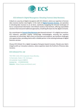 ecs infotech s digital resurgence elevating