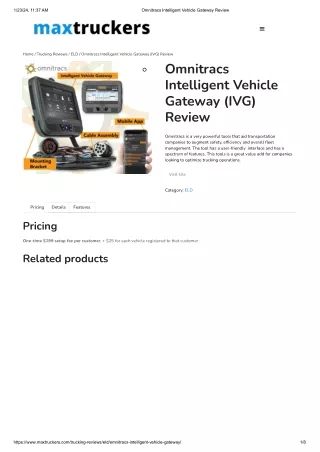 Omnitracs Intelligent Vehicle Gateway Review