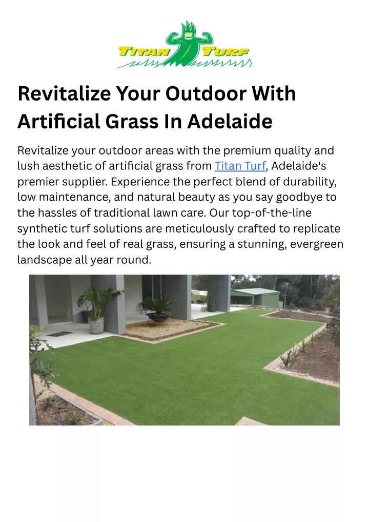 revitalize your outdoor with artificial grass