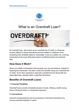 What is an Overdraft Loan