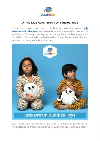 Online Kids Adventures Toy Buddies S