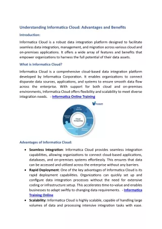understanding informatica cloud advantages