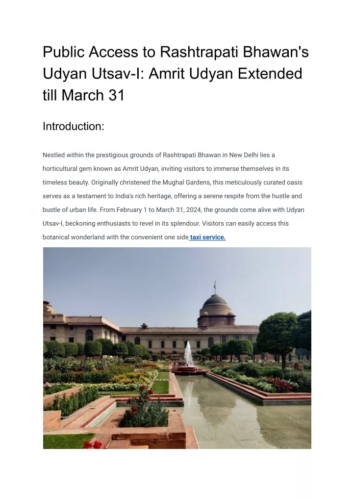 public access to rashtrapati bhawan s udyan utsav