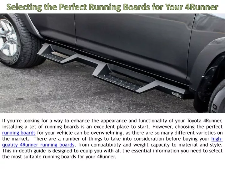 selecting the perfect running boards for your