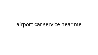 airport car service near me