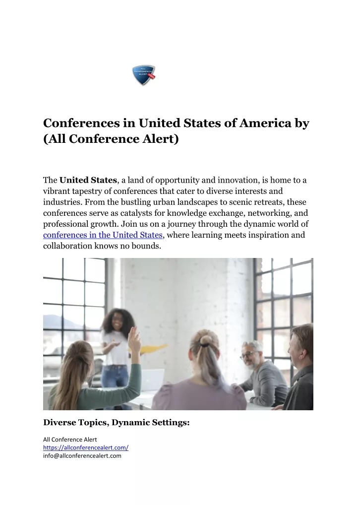 conferences in united states of america
