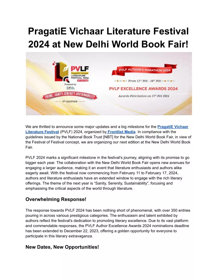 pragatie vichaar literature festival 2024