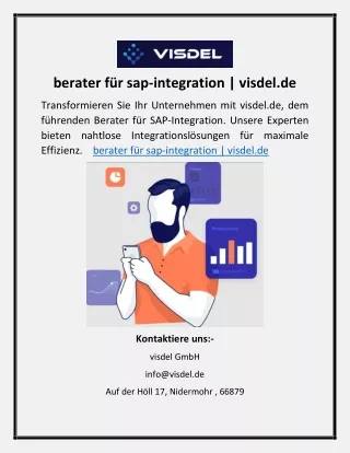 berater für sap-integration | visdel.de