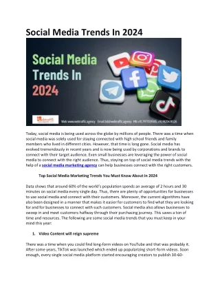 Social Media Trends In 2024