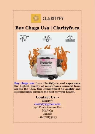 Buy Chaga Usa  Clarityfy ca