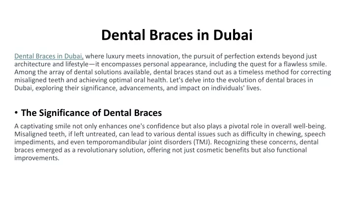 dental braces in dubai