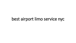 best airport limo service nyc
