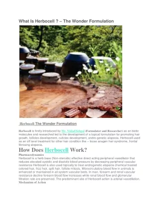 what is herbocell the wonder formulation