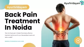 Effective Back Pain Treatment in Noida | Ayurhridayam