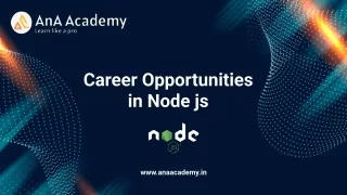 Career Opportunities in Node js