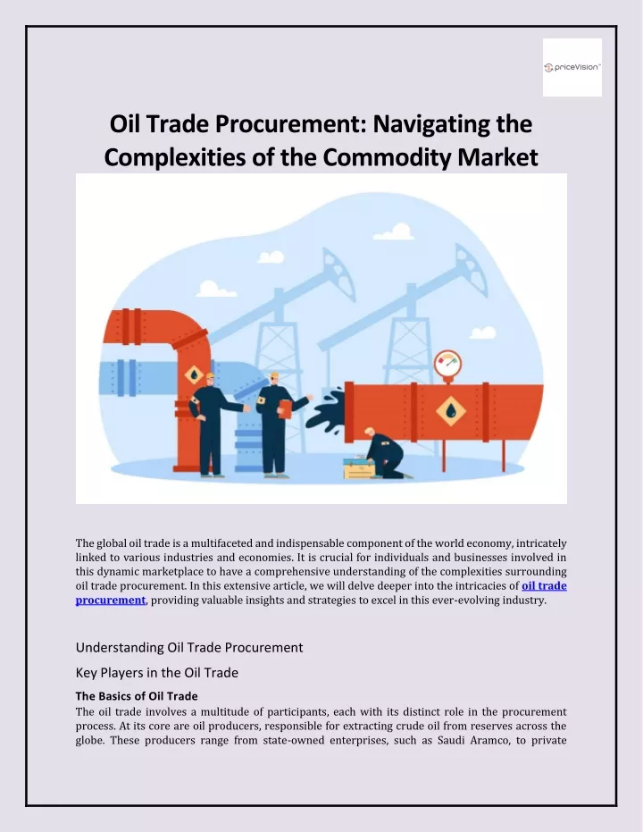oil trade procurement navigating the complexities