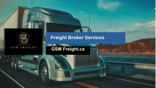 Freight Broker Services - GSM Freight