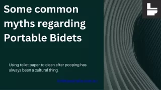 Some common myths regarding Portable Bidets