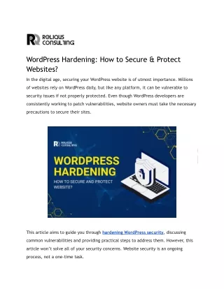 WordPress Hardening: Strategies to Secure & Protect Your Website