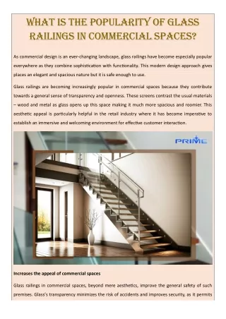 What is The Popularity of Glass Railings in Commercial Spaces?