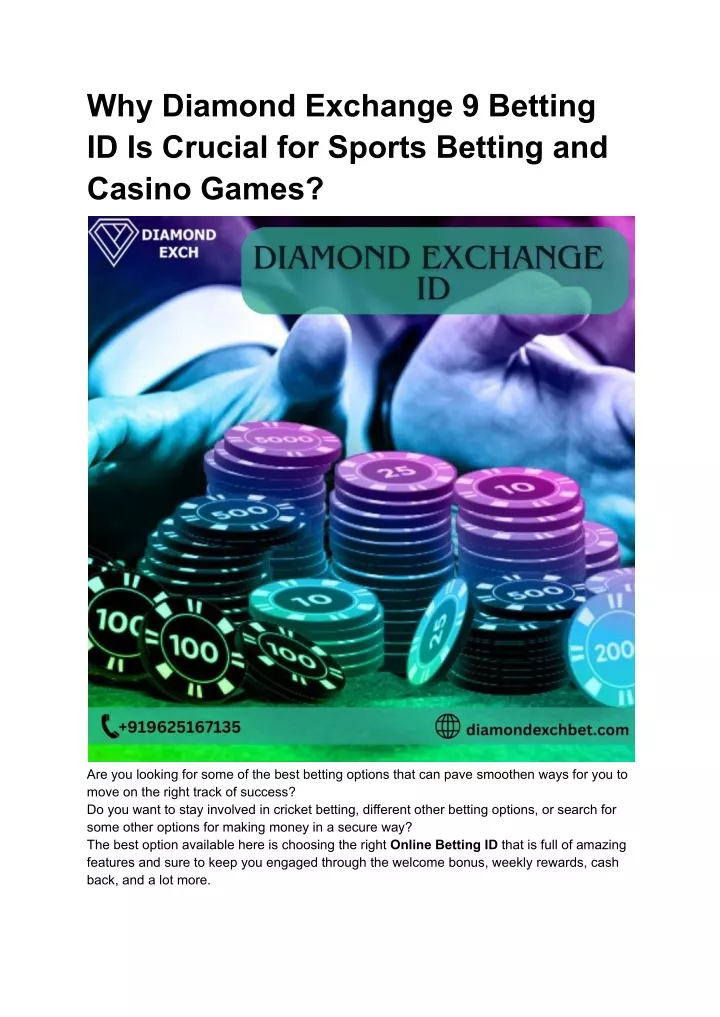 why diamond exchange 9 betting id is crucial