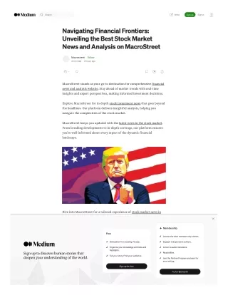 Navigating Financial Frontiers Unveiling the Best Stock Market News and Analysis on MacroStreet