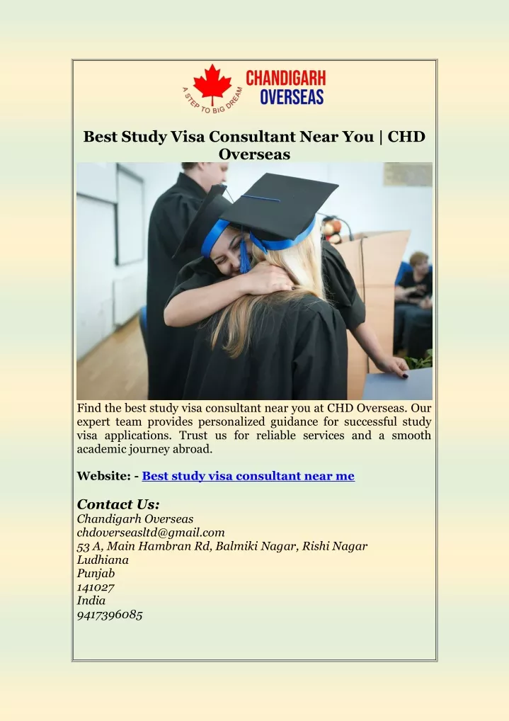 best study visa consultant near you chd overseas