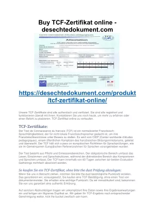 BUY TCF-ZERTIFIKAT ONLINE - DESECHTEDOKUMENT.COM