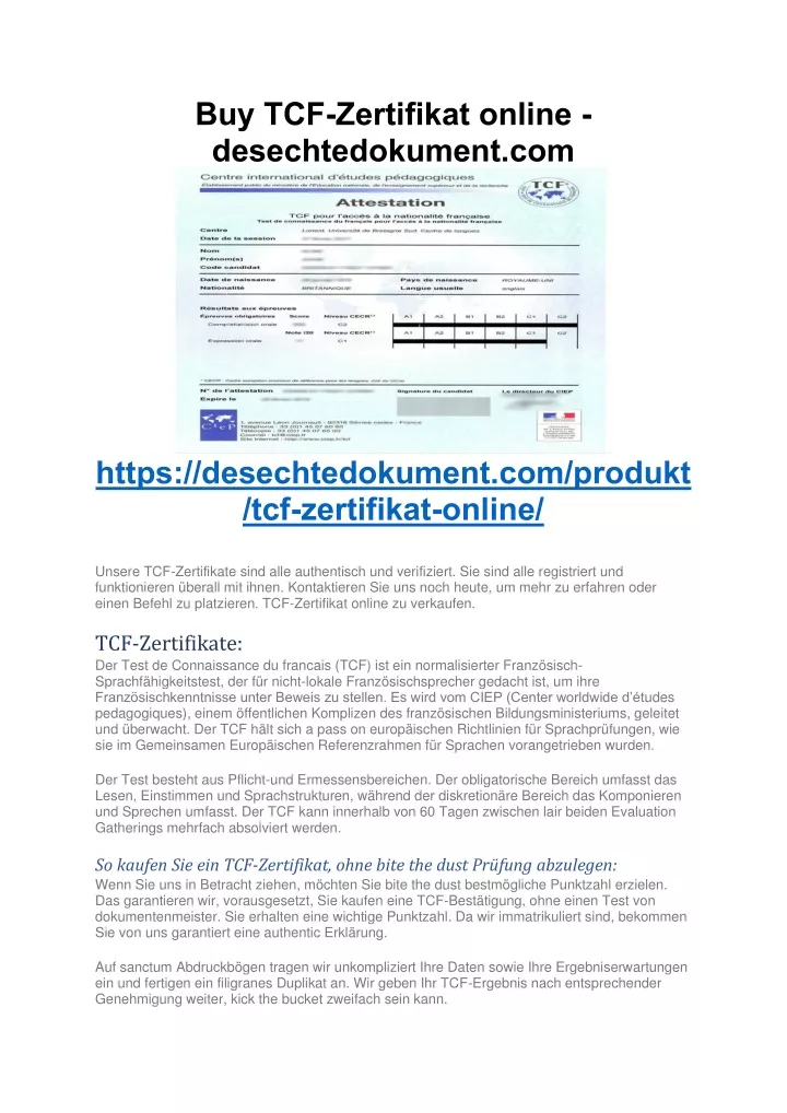 buy tcf zertifikat online desechtedokument com
