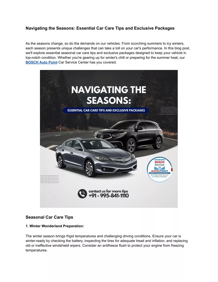 PPT - Navigating the Seasons_ Essential Car Care Tips and Exclusive 