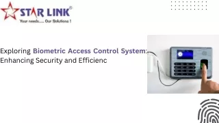 Exploring Biometric Access Control Systems Enhancing Security and Efficienc
