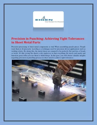 Precision in Punching: Achieving Tight Tolerances in Sheet Metal Parts