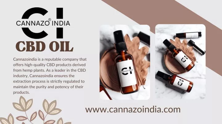 cbd oil cannazoindia is a reputable company that