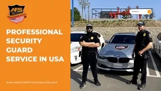 Professional Security Guard Service in USA | American Forever Security