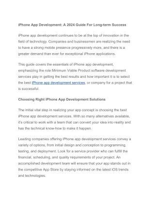 iPhone App Development_ A 2024 Guide For Long-term Success