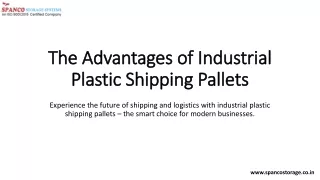 The Advantages of Industrial Plastic Shipping Pallets
