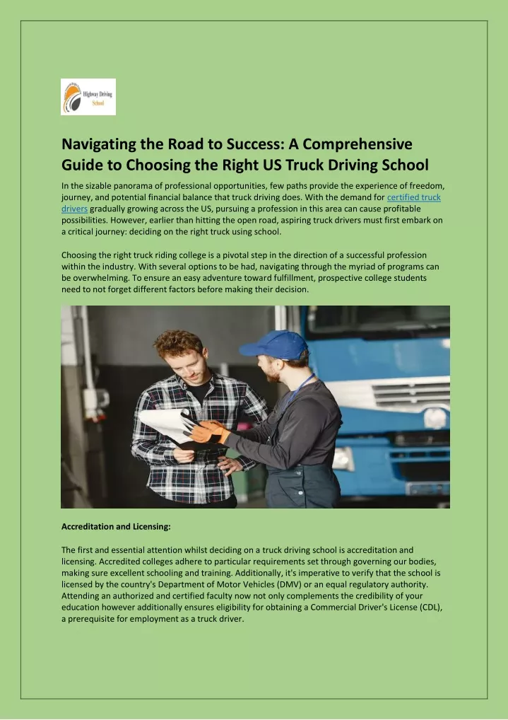 navigating the road to success a comprehensive