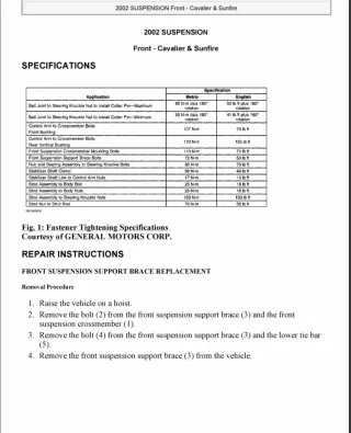 1996 Chevrolet Cavalier Service Repair Manual